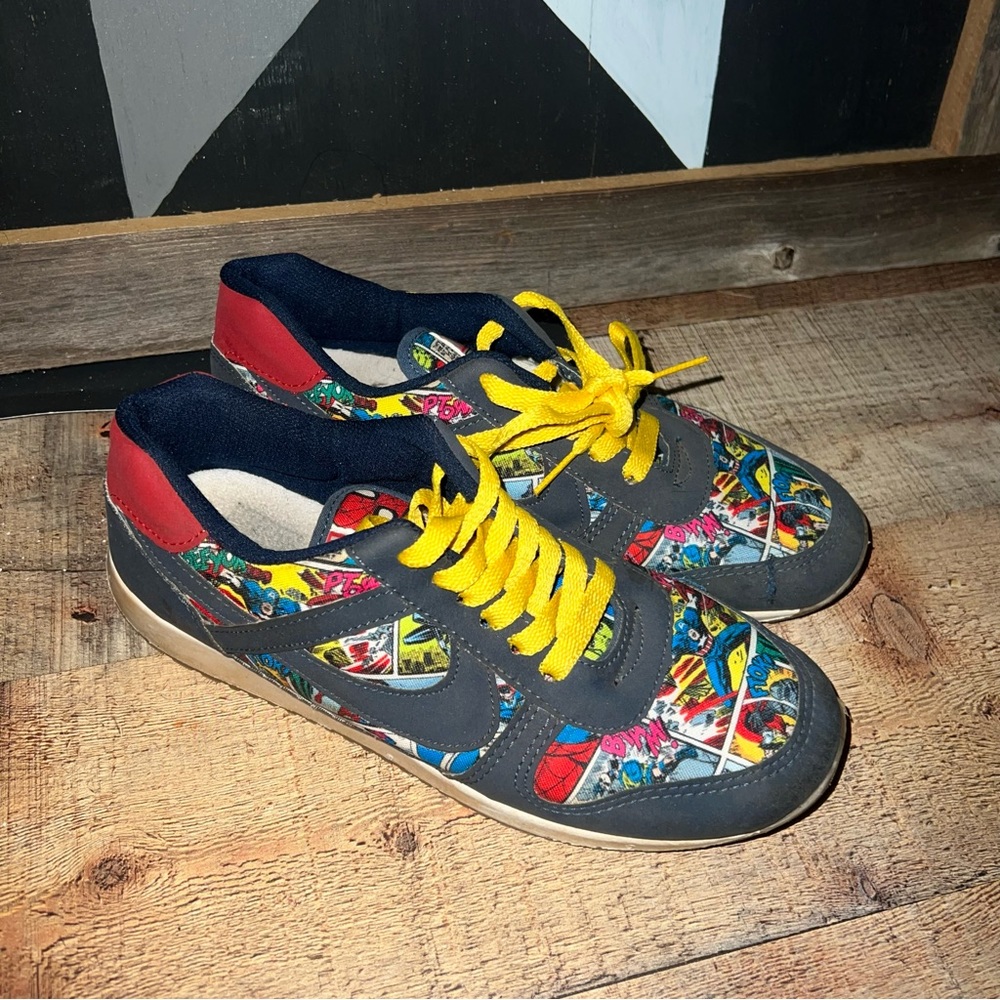 PANAM Marvel Superhero Gym Shoes Athletic MEX 25 UK 5 US 5.5/7 Boys Girls